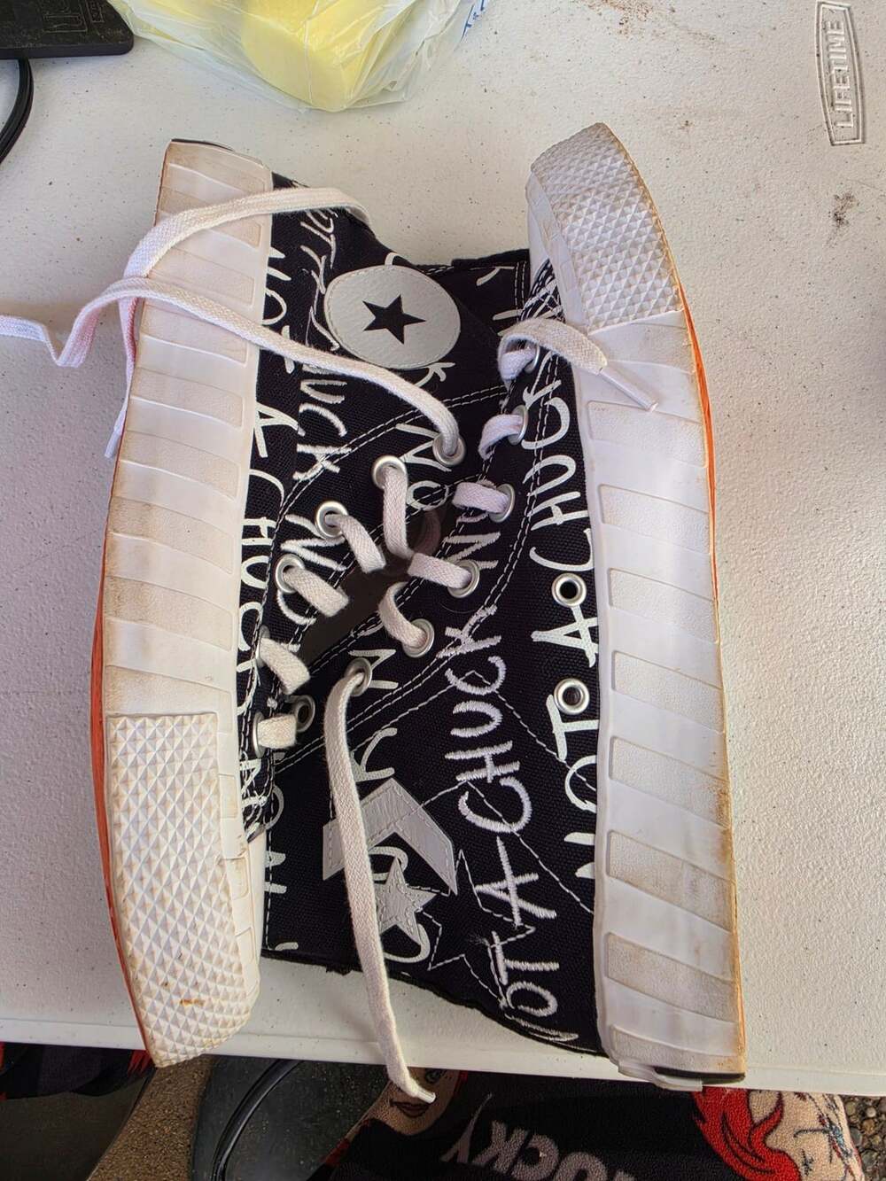 Converse UNT1TL3D Hi Not A Chuck Size 6 Black Shoes